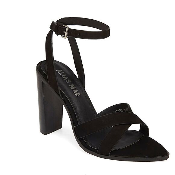 Alias Mae Sonny Leather Block Heel Sandals Black - Picture 7 of 8